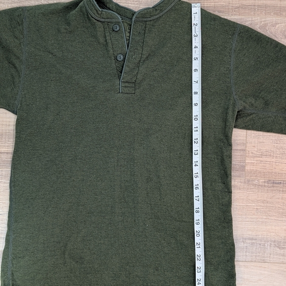 Men's Green Henley Shirt - Picture 7 of 8